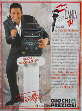 Pubblicità Advertising Italian Clipping 1994 CANTA TU FIORELLO
