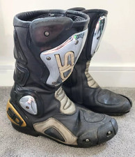 Stivali SIDI Brevettato Vertebra Motociclista Equitazione Nero Uomo UK 9 EU 43