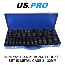 US PRO Tools 35 pz 1/2" Dr 6pt
