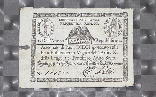 Cartamoneta paoli anno - cartamoneta, 10