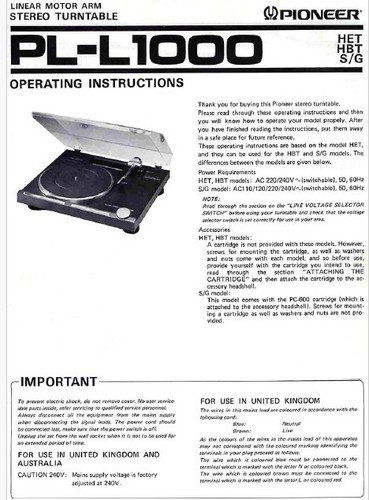 Pioneer l1000 giradischi - -,