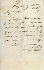 Giuseppe verdi signed note - giuseppe,
