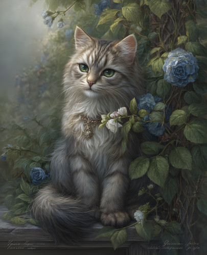 Gatto panchina 8x10 con - su,