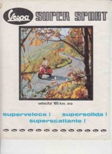advertising Pubblicità MOTO VESPA SUPER SPORT 1965 MOTOITALIANE SCOOTER  EPOCA