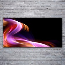 Print on Glass Wall art 120x60 Picture Image Abstract Wave Art