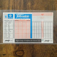 Collezione Schedina Totocalcio Concorso 18 del 11-12-1994 - Originale filigrana