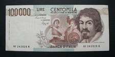 100000 lire 1993 Caravaggio