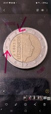 Moneta 2 Euro Rarissimo/l'unico 1pz.RARE-errori Conio Luxembourg LETZEBUERG 2002