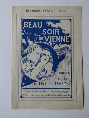 Partition beau soir vienne - beau, de
