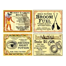 Adesivi Halloween, 4 etichette