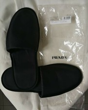 PRADA NEW FLAT NYLON BEDROOM SLIPPERS CIABATTE PANTOFOLE SHOES SNEAKER PELLE 9 