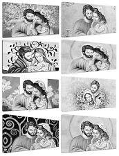 Quadri Moderni Capezzali Sacra Famiglia b/n cm.100x50 Stampa Tela Arredo Casa