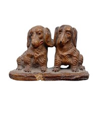 *HH* Antica Scultura Statua Cagnolino Cane Bassotto Statuina Celloplasto Pastore