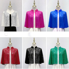 Womens Capelet Lace Cardigan