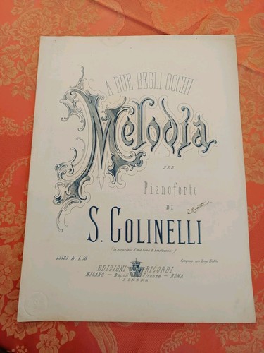 Antico spartito melodia - "melodia, due