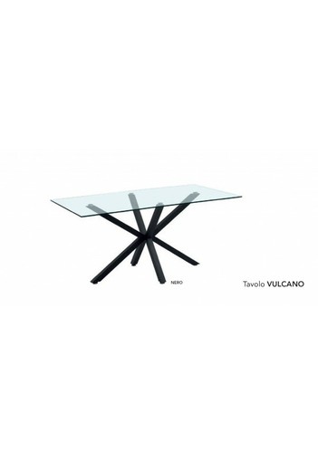 Tavolo fisso piano vetro - fisso, in