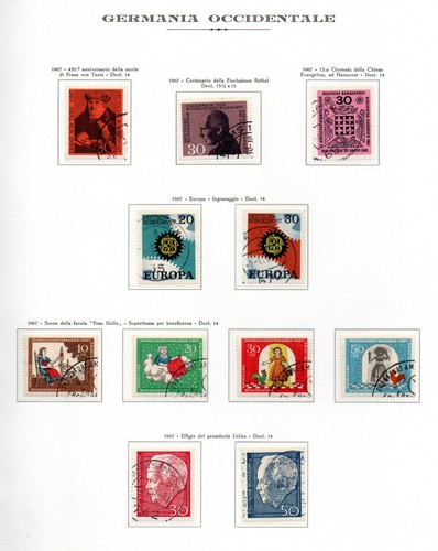 Francobolli 1967 germania - francobolli,
