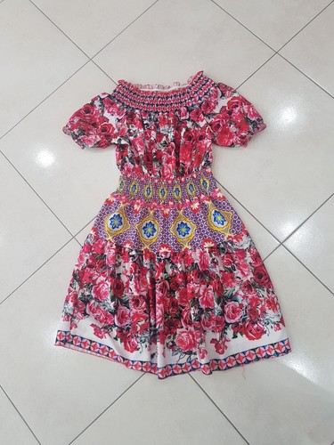 Vestito midi multicolor rosa - vestito,