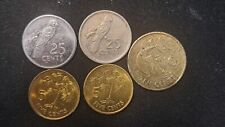 SEYCHELLES - N. 5 MONETE DA 5 - 10 - 25 CENTS DEL  1982 -1992 -1994 -1998 -2000
