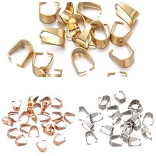 Anse per collier in acciaio inox 7x3 argento/oro/rosa passante per ciondolo occhiello per ciondolo