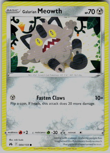 Galarian meowth 084 159 - galarian, 084/159