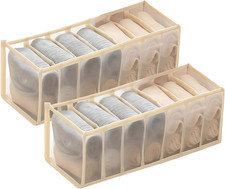 2 Pezzi Organizer per Reggiseni Cassetti,Organizer Pieghevole per Armadio,Diviso