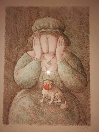 Topor lithographie originale - topor,