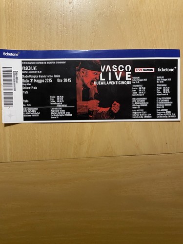 Biglietto concerto vasco - biglietto,