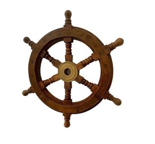 Volante nautica legno e - 12",