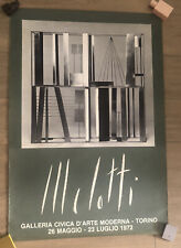 MANIFESTO FAUSTO MELOTTI MOSTRA 1972 67,5x100 CM TORINO GALLERIA CIVICA