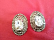 Orecchini donna strass sposa clips matrimonio