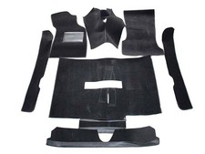 Set tappeto nero velluto bordo