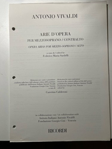 Arie opera per mezzosoprano - arie, d'opera