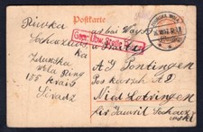 POLONIA Zdunska Wola 1917 GG Varsavia cartolina postale a Pontingen Francia. Giudaica