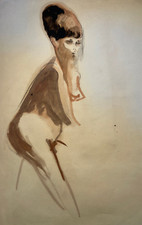 Curiosa Donna Nuda Disegno