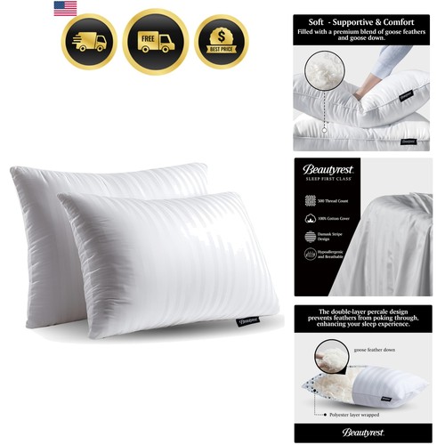 Goose feather pillows soft - feather,