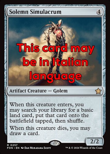 Mtg solemn simulacrum - simulacrum,