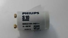 5 PHILIPS STARTER TUBI FLUORESCENTI NEON TL S10 4-65W 220-240V 2 PIN CASE BOX