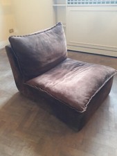 Poltrona Design Degli Anni 60 Pelle Scamosciata