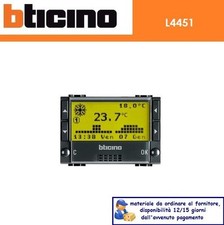 CRONOTERMOSTATO DA PARETE BTICINO LIVING INTERNATIONAL L4451 ANTRACITE.