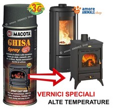 MACOTA GHISA → Vernice Spray ALTA TEMPERATURA 600° per STUFE e CAMINETTI  400 ml