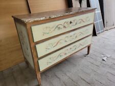 Cassettone del '700 Luigi XVI dipinto e decorato