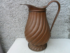 VECCHIA GRANDE ANFORA CARAFFA BROCCA IN RAME DEGLI ANNI 50 - USO PORTA FIORI