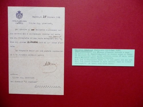 Autografo alberico albricci - alberico,