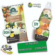 TERRICCIO 20 LT e CONCIME 1 lt specifico per AGRUMI e LIMONI con alga e ferro