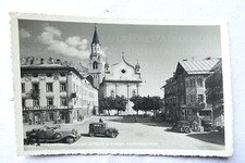 VECCHIA CARTOLINA FOTO VINTAGE CORTINA D'AMPEZZO POMPA BENZINA MOBILOIL 1941