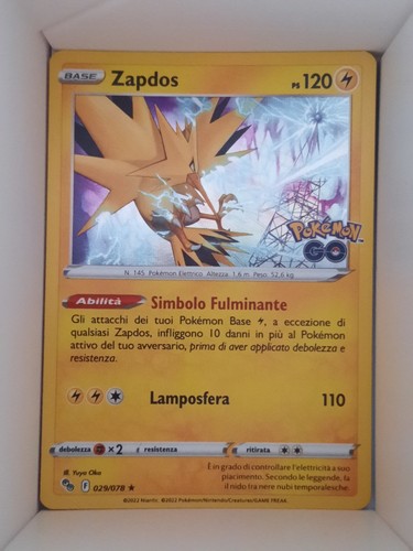Zapdos 029 078 carta - carta, holo