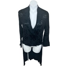 Zara High-low Black Floral