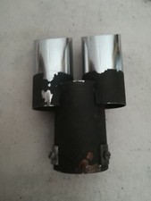 terminale di scarico doppia uscita canna  tubo di scappamento silenziatore 