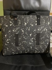 Borsa  Fendi serie Stiassi, stile Cartella in pvc nera, anni '80 vintage, rara.